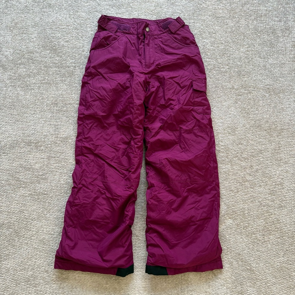 Columbia Youth Medium Magenta Ski Snow Pants Omni-Shield Grow System